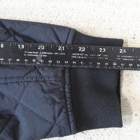 Levis Bomber Jacket Full Zip Up Long Sleeve Pockets Cotton Black Large Preowned - Picture 7 of 9